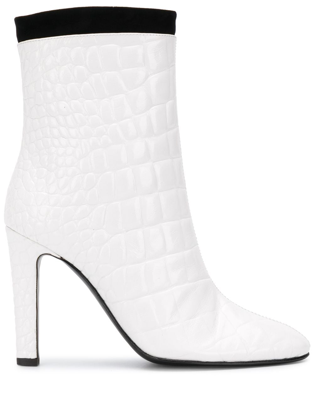 Giuseppe Zanotti Croc-effect Ankle Boots In White