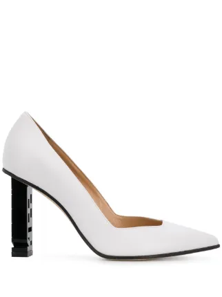Shop Sergio Rossi super logo heel pumps 