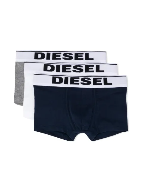 Diesel Kids طقم ثلاثة ألبسة داخلية بشعار على الخصر