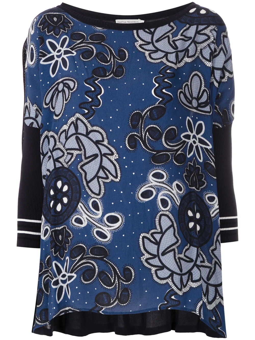 

Martha Medeiros Kimora printed knit blouse - Blue