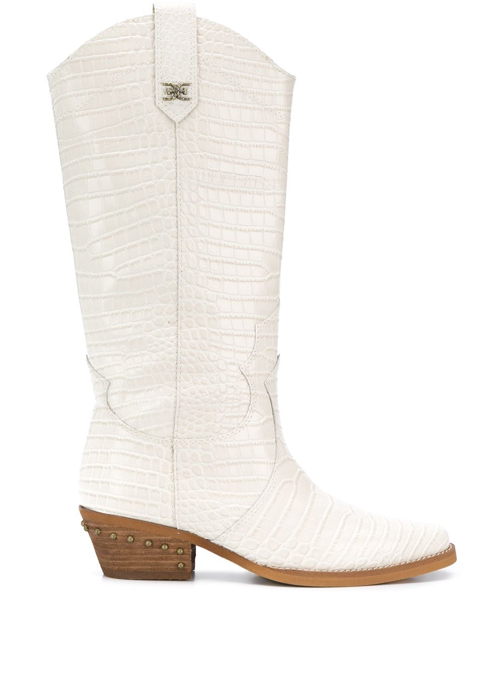 white croc western boots