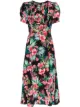 Image 1 of Les Rêveries Hibiscus print midi dress