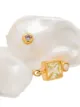 Anni Lu 18K gold-plated gemstone and pearl drop earrings