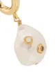 Anni Lu Gertrude pearl opal hoop earrings