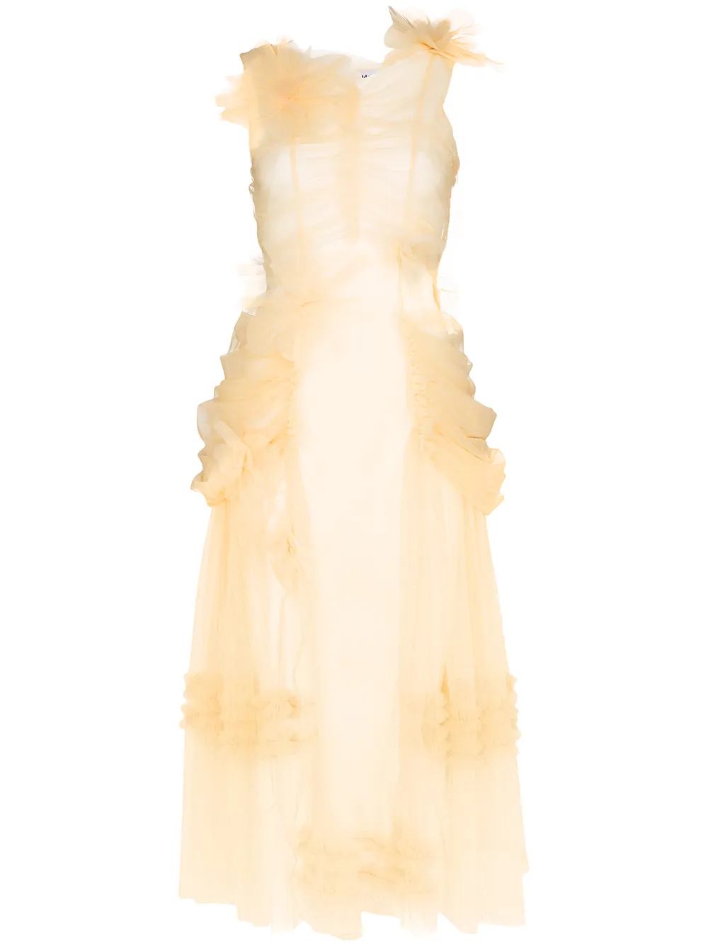 фото Molly goddard wang gathered tulle midi dress