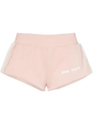 Shop pink Palm Angels track logo hot shorts with Express Delivery ...