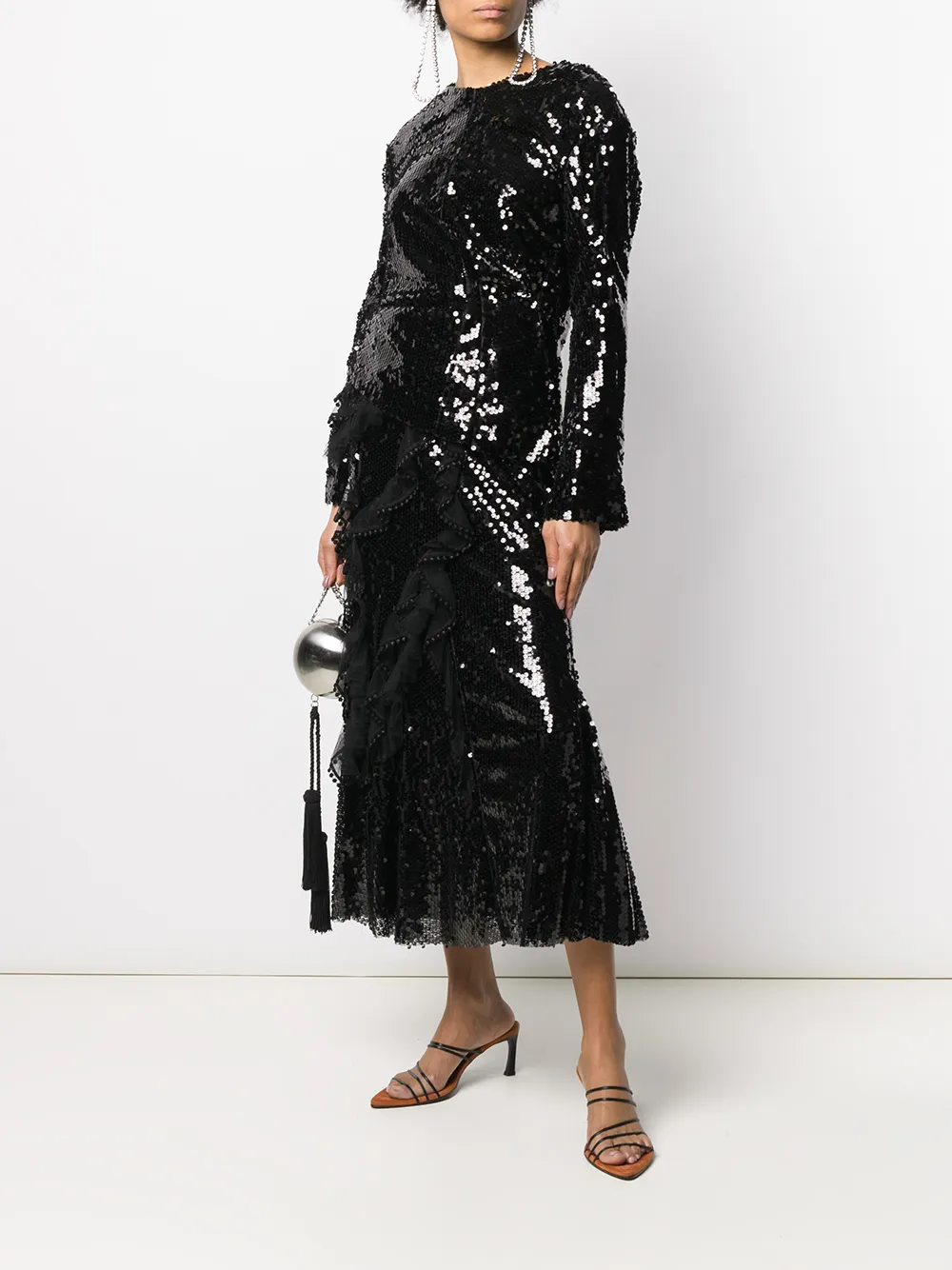 ACT Nº1 Blouse verfraaid met pailletten - Zwart