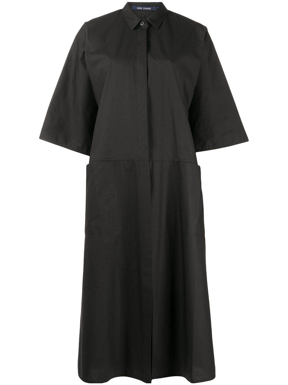 Sofie D'hoore Oversized Midi Shirt Dress In Black