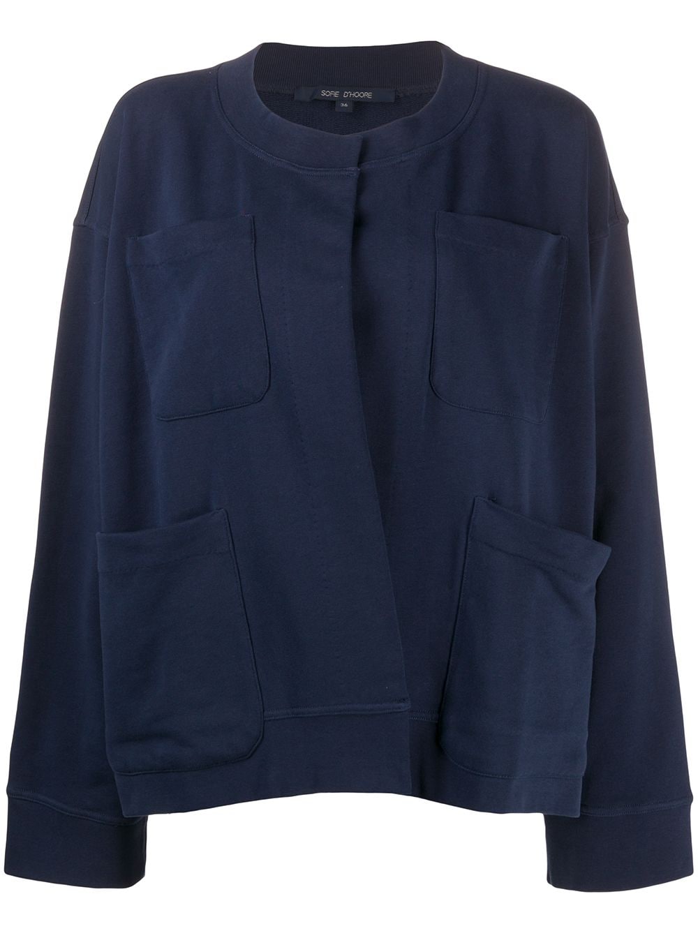 Sofie D'hoore Oversized Long Sleeve Cardigan In Blue