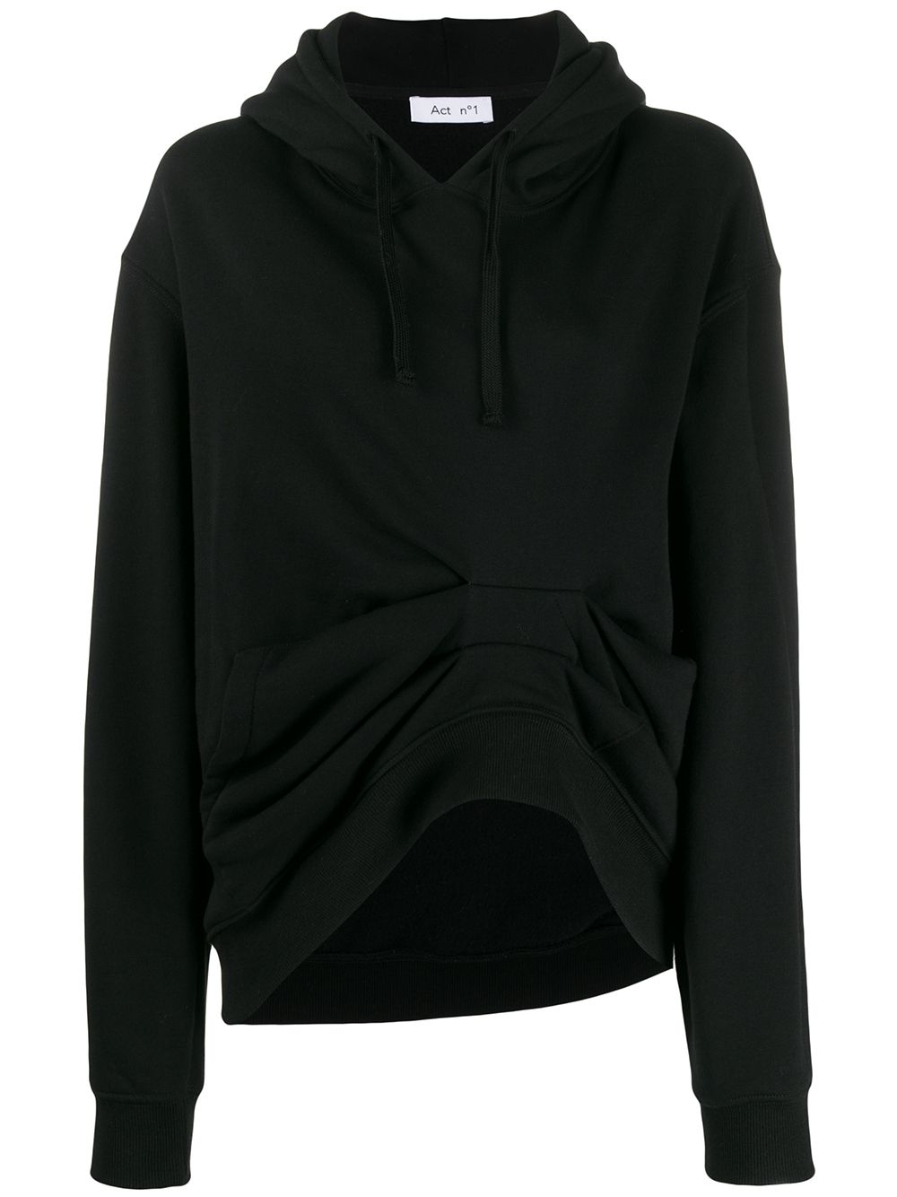 фото Act N°1 losse-fit gathered detail hoodie