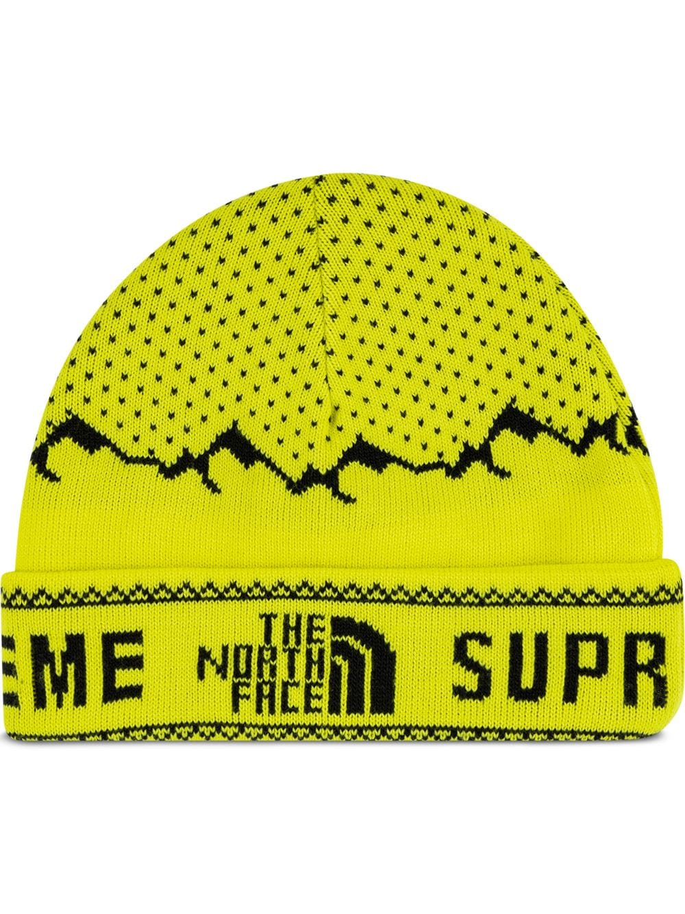 Supreme Tnf 底边上翻套头帽 In Yellow