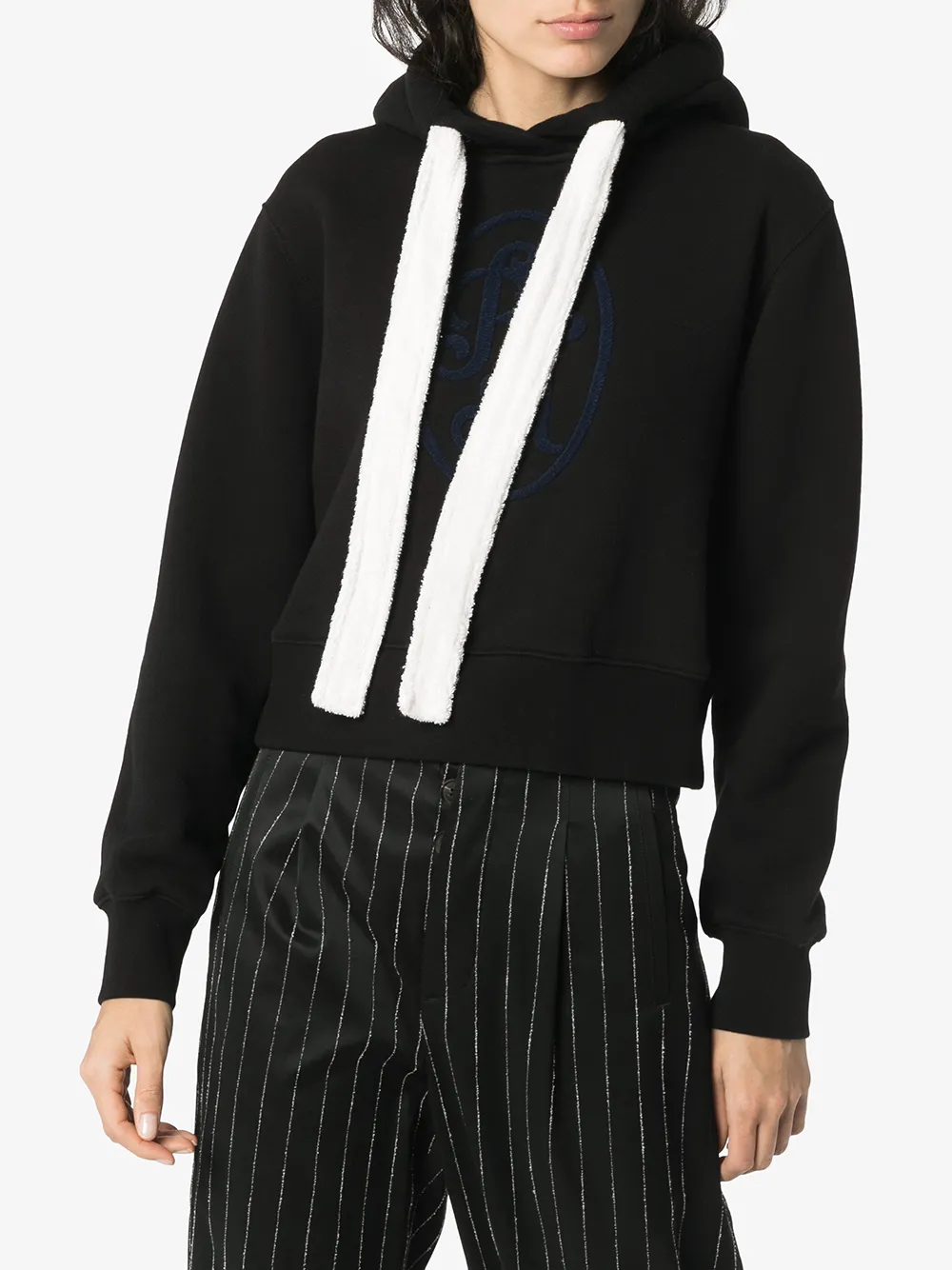 Palm Angels Hoodie met logo Zwart