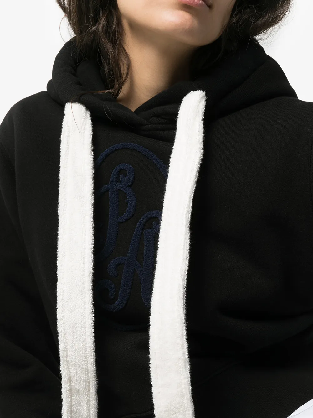 Palm Angels Hoodie met logo Zwart