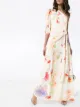 Image 2 of Peter Pilotto floral print draped gown