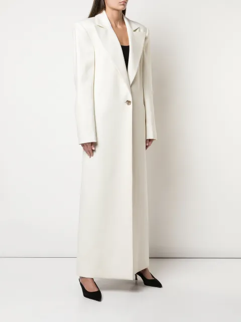 Khaite structured shoulders long coat 
