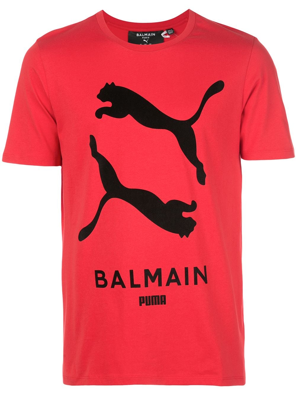 Puma X Balmain Graphic T-shirt In Red