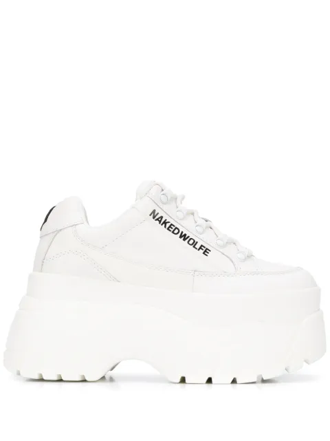 NAKED WOLFE ridged sole platform sneakers