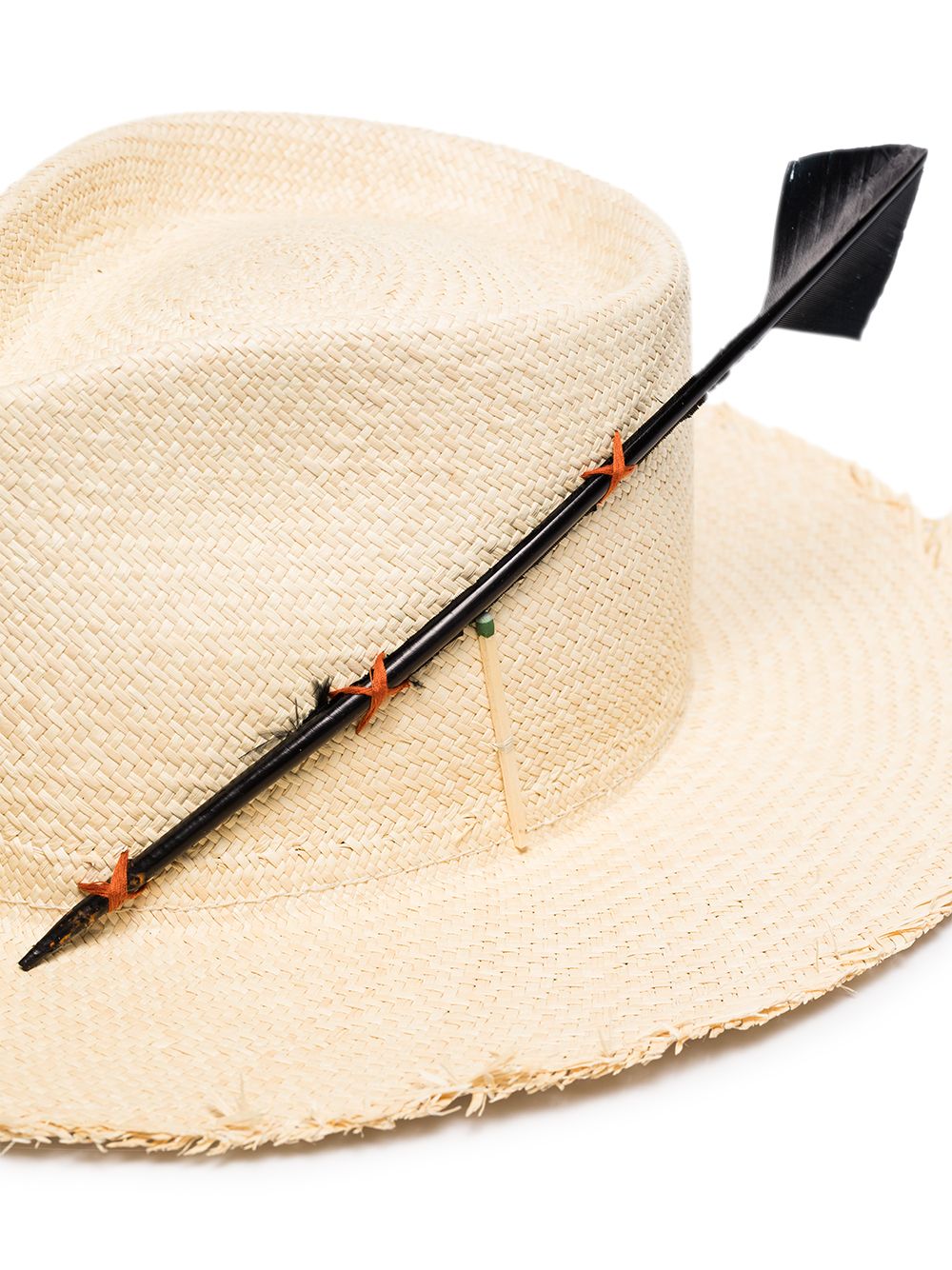 фото Nick fouquet black bird straw-woven hat