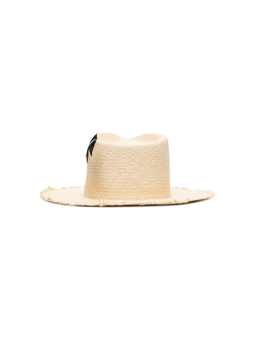 фото Nick fouquet black bird straw-woven hat