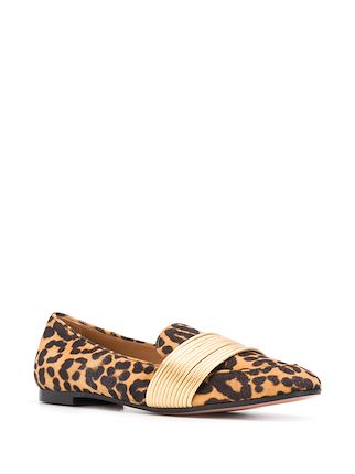 Rendez Vous animal print loafers展示图