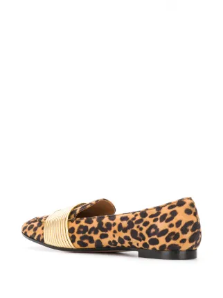 Rendez Vous animal print loafers展示图