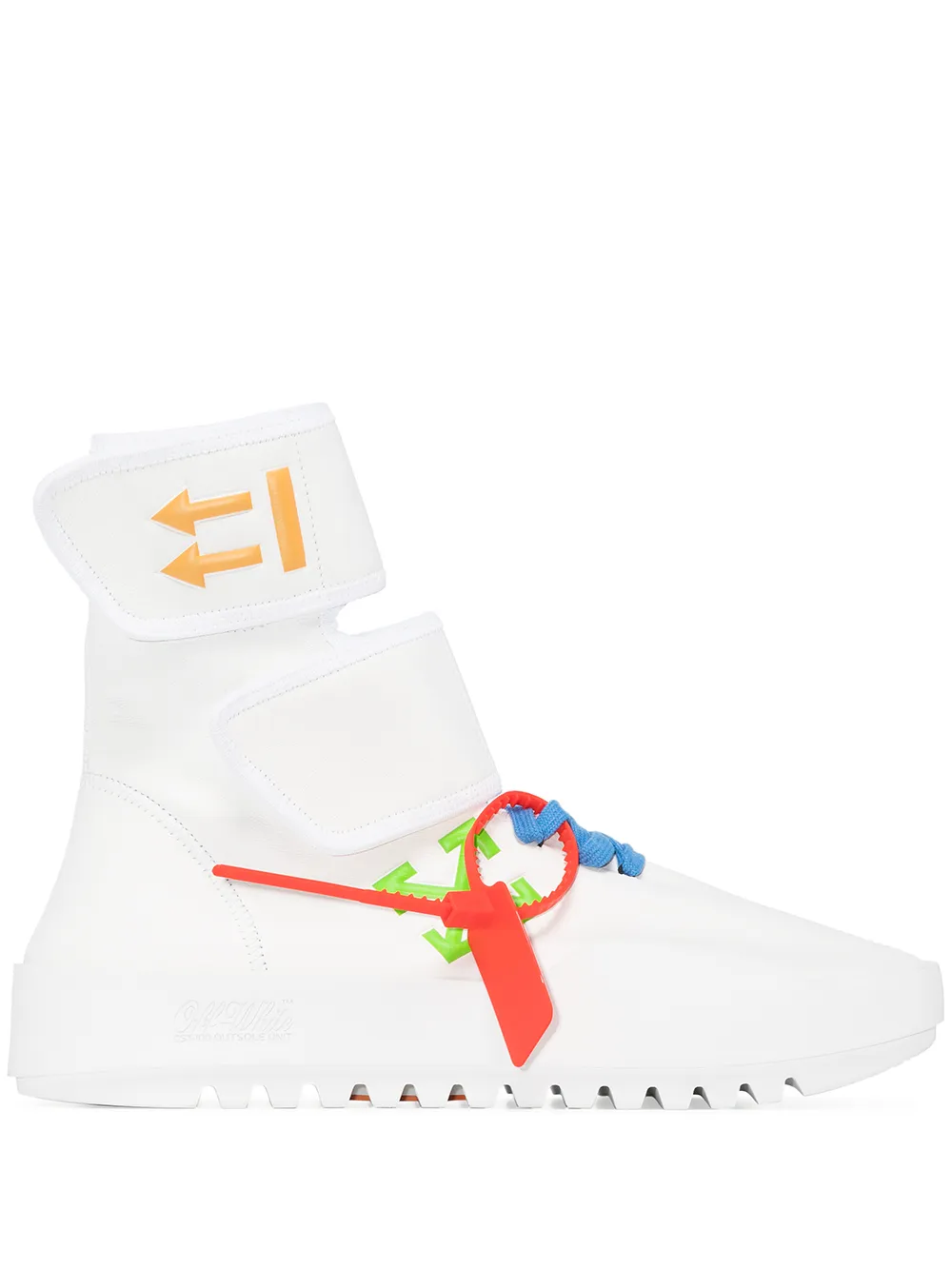 Shop Off-white Moto Wrap High-top Sneakers In White