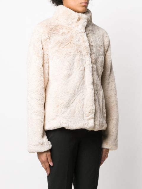 Lauren Ralph Lauren faux-fur fitted jacket white 297767194002 - Farfetch