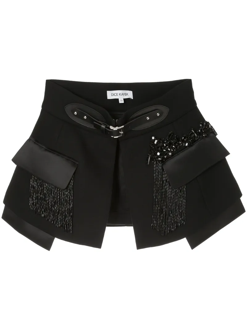Dice Kayek Embellished Structured Mini Skirt In Black ModeSens