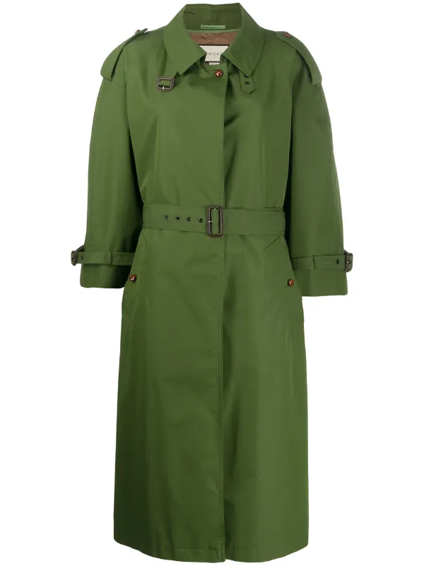 gucci green trench coat