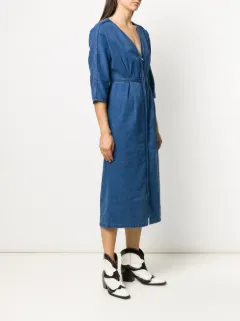 mara hoffman denim dress