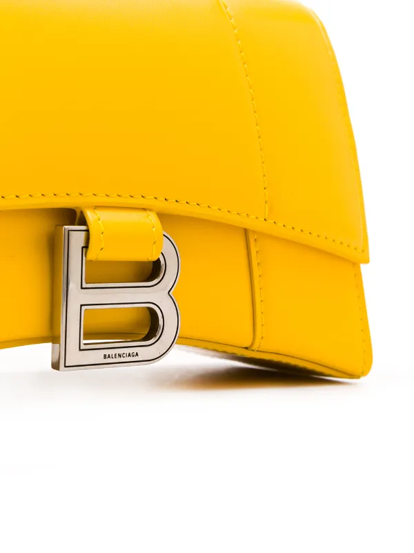 yellow balenciaga purse