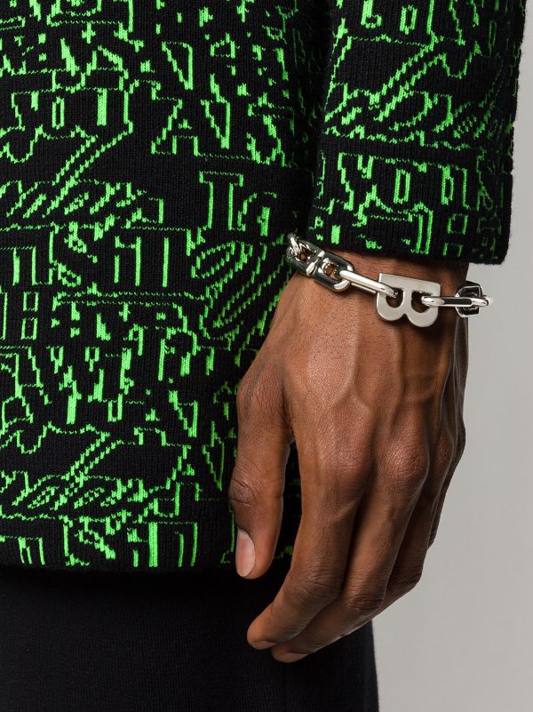 Balenciaga logo-plaque chain-link Bracelet - Farfetch