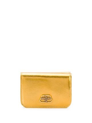 balenciaga gold wallet