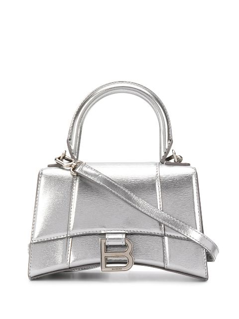 silver leather bag