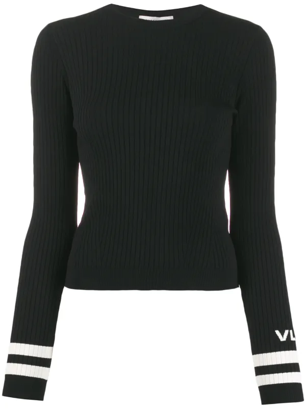 Valentino VLOGO ribbed crew neck jumper 