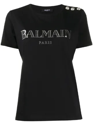 Balmain Logo Print T-shirt - Farfetch