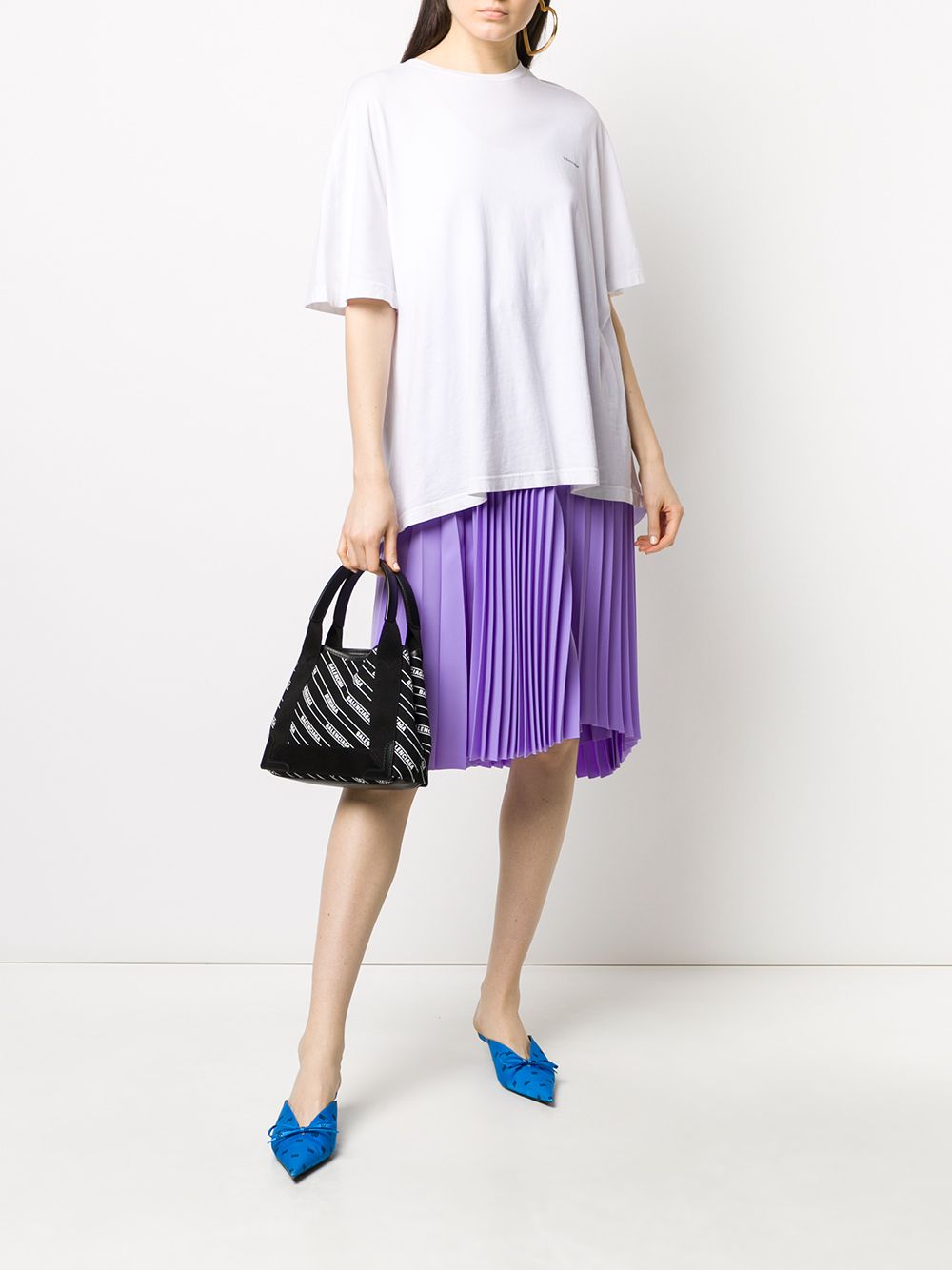 фото Balenciaga плиссированная юбка с эластичным поясом