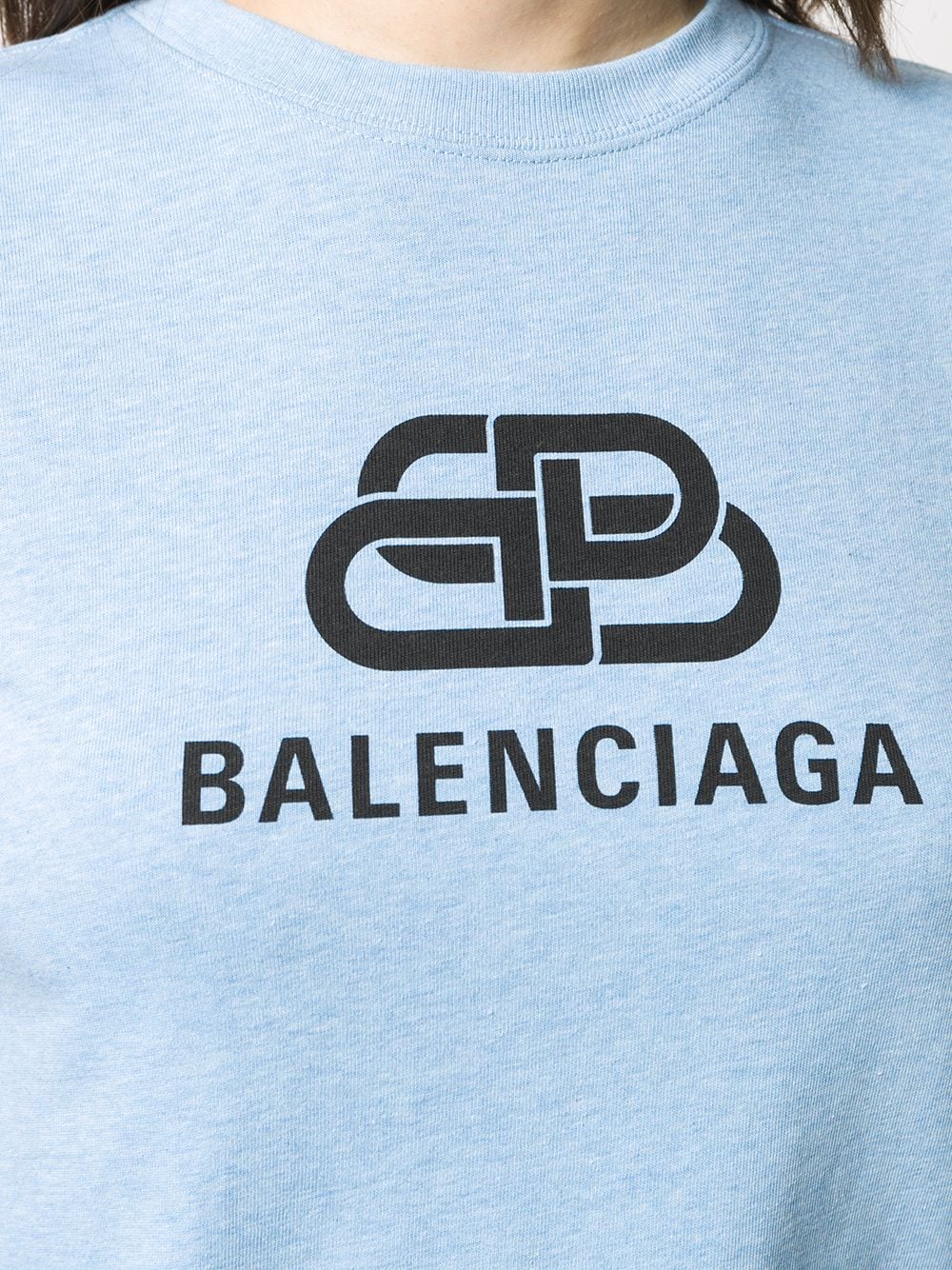 Balenciaga BB Logo Print T-shirt - Farfetch