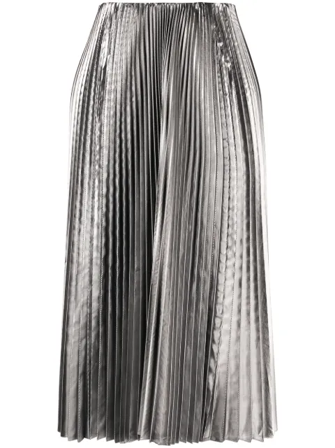 Balenciaga metallic pleated skirt