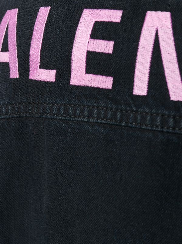 balenciaga pink denim jacket