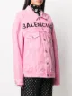 Balenciaga embroidered logo denim jacket