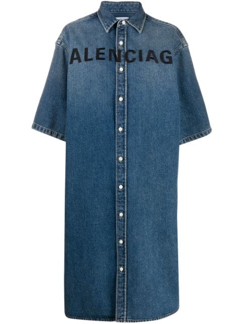 balenciaga denim dress