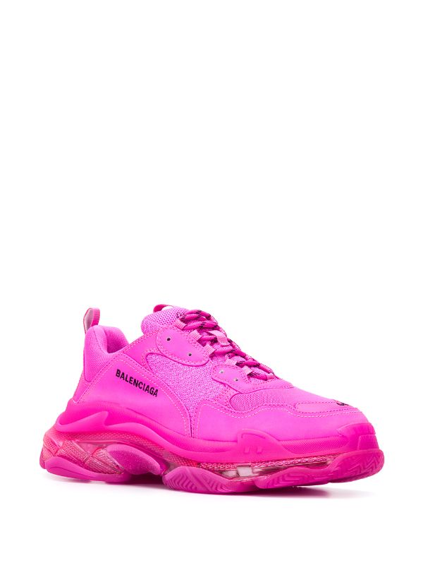 Shop pink Balenciaga Triple S sneakers 