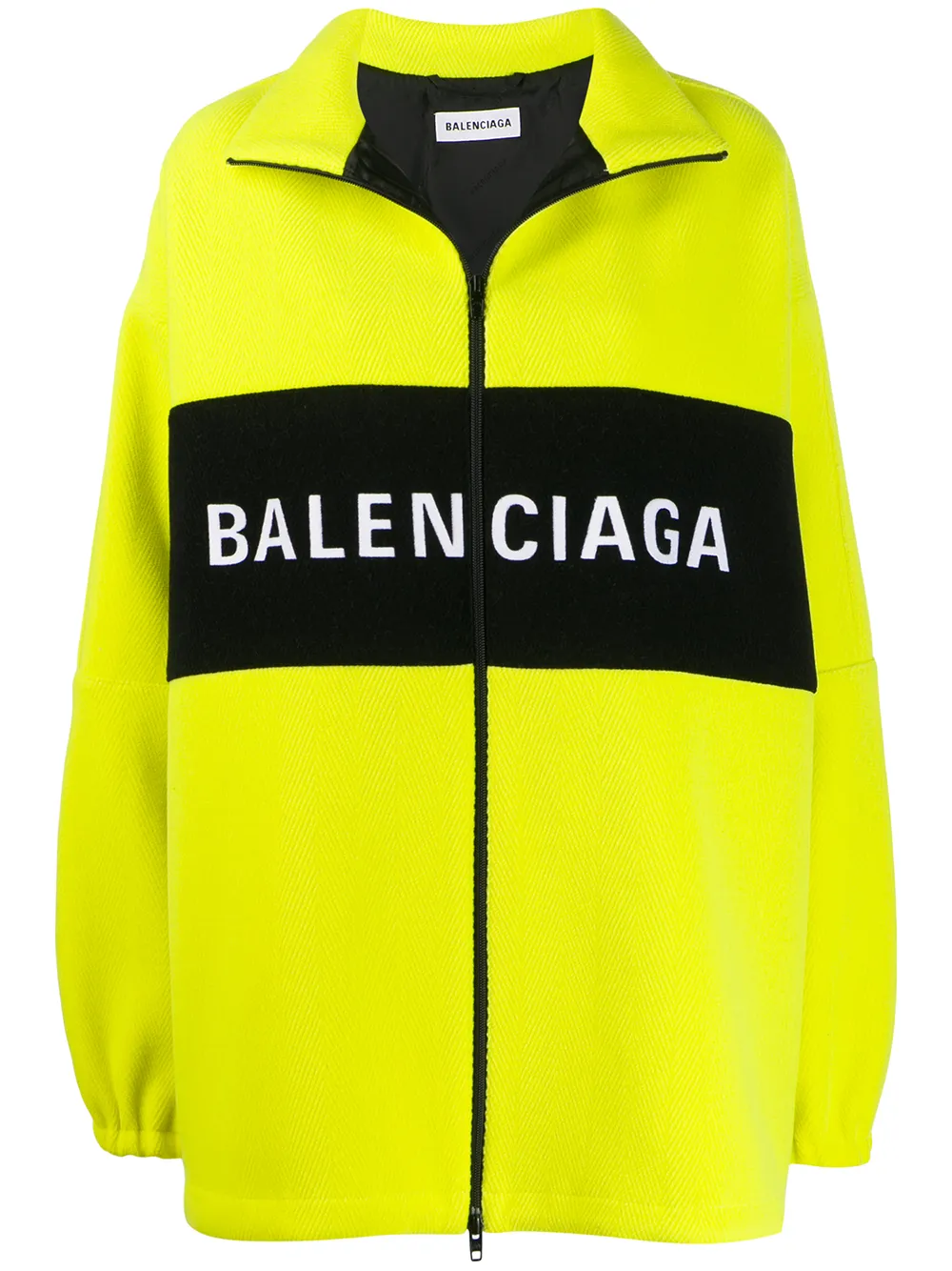 BALENCIAGA OVERSIZED ZIPPED LOGO JACKET