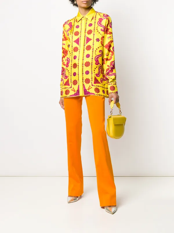 bootcut high waisted trousers