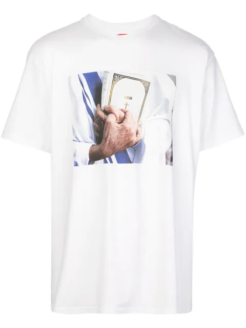 Supreme Bible-print crew neck T-shirt