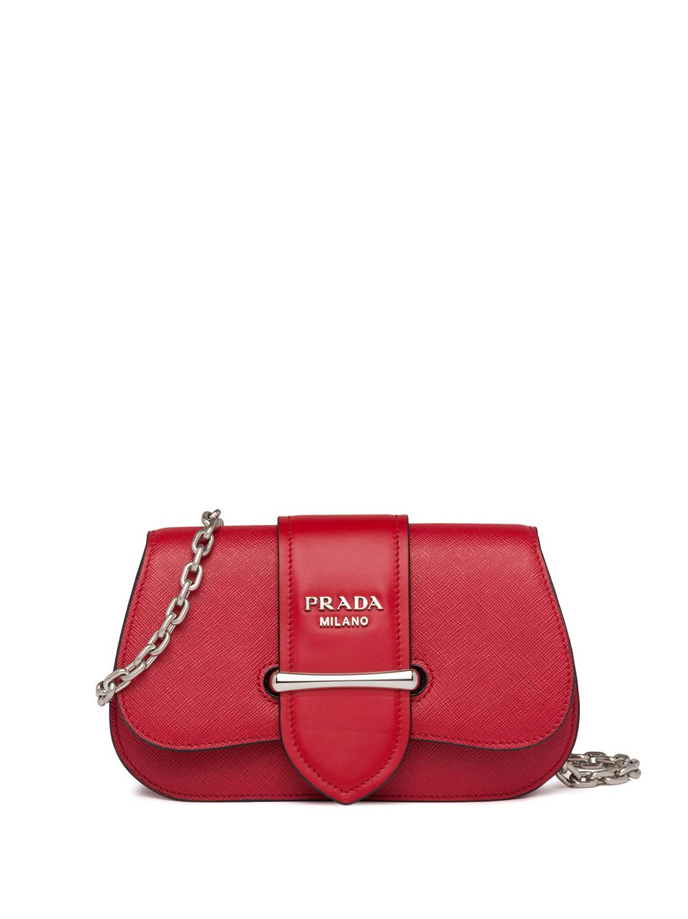 Prada 'sidonie' Saffiano-handtasche In Red