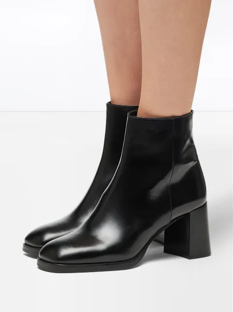 prada block heel boot
