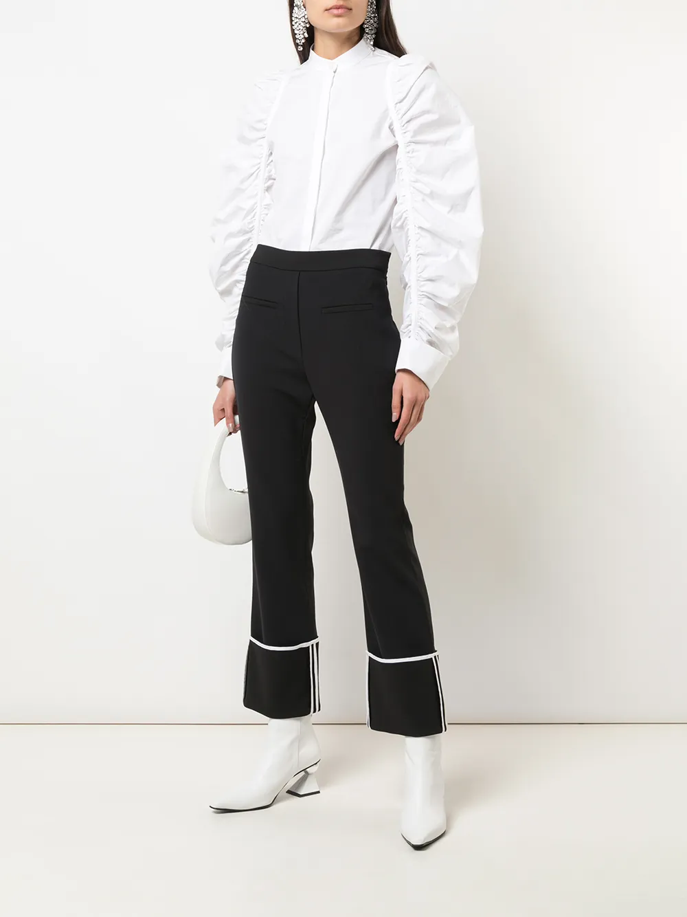 Ellery Broek met manchetten Zwart