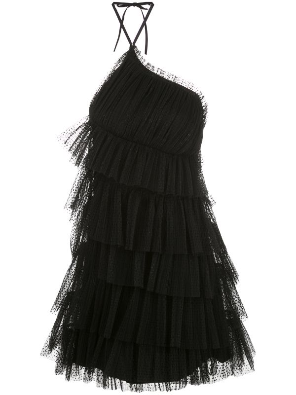 black tulle mini dress